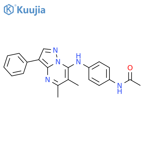 N-4-({5,6-dimethyl-3-phenylpyrazolo1,5-apyrimidin-7-yl}amino)phenylacetamide structure