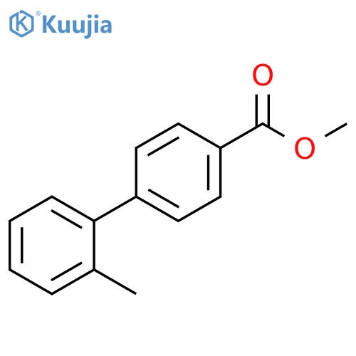 [1,1'-Biphenyl]-4-carboxylicacid, 2'-methyl-, methyl ester structure