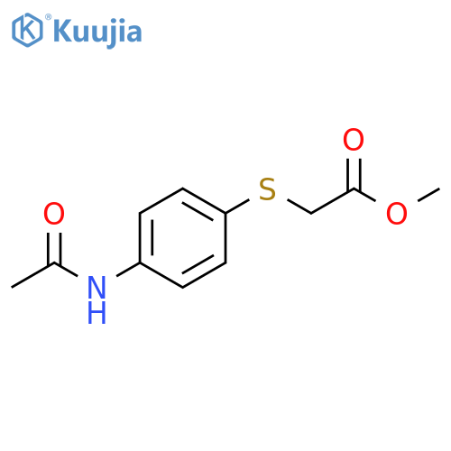 Acetic acid, 2-[[4-(acetylamino)phenyl]thio]-, methyl ester structure