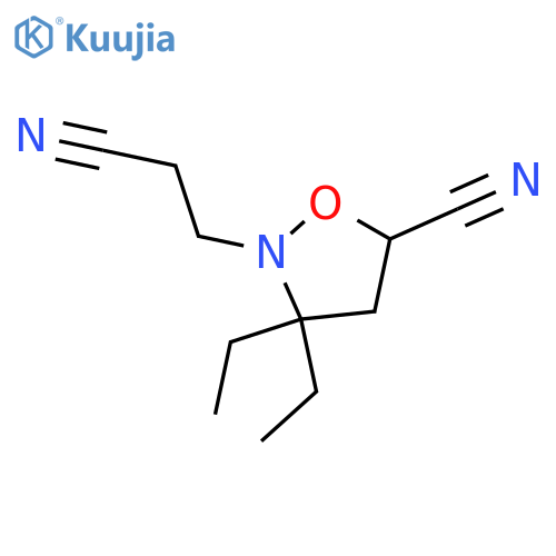 2-ISOXAZOLIDINEPROPANENITRILE, 5-CYANO-3,3-DIETHYL- structure