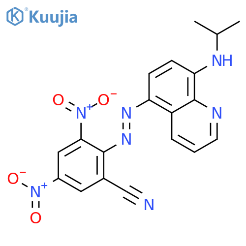 Benzonitrile, 2-[[8-[(1-methylethyl)amino]-5-quinolinyl]azo]-3,5-dinitro- structure