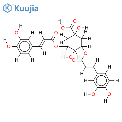 (-) 3,5-dicaffeoyl quinic acid structure