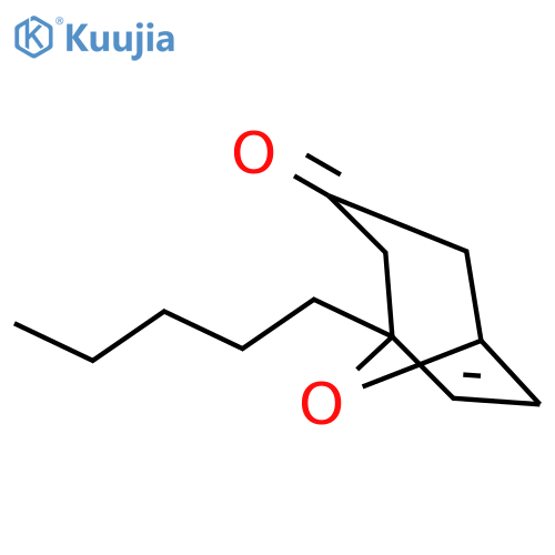 8-Oxabicyclo[3.2.1]oct-6-en-3-one, 1-pentyl- structure