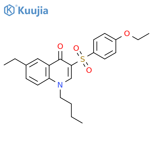 1-butyl-3-(4-ethoxybenzenesulfonyl)-6-ethyl-1,4-dihydroquinolin-4-one structure