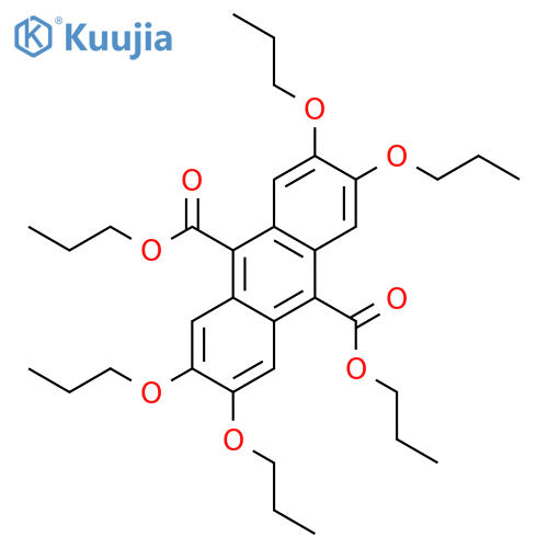 9,10-Anthracenedicarboxylic acid, 2,3,6,7-tetrapropoxy-, dipropyl ester structure