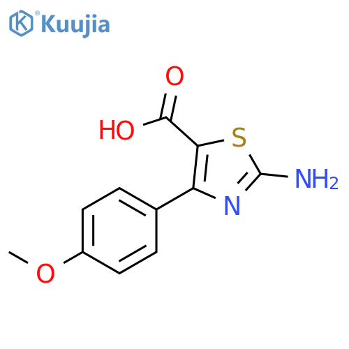2-Amino-4-(4-methoxy-phenyl)-thiazole-5-carboxylic acid structure