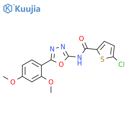 5-chloro-N-5-(2,4-dimethoxyphenyl)-1,3,4-oxadiazol-2-ylthiophene-2-carboxamide structure