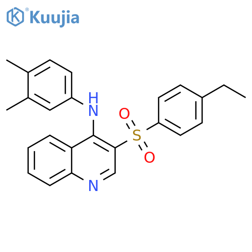 N-(3,4-dimethylphenyl)-3-(4-ethylbenzenesulfonyl)quinolin-4-amine structure