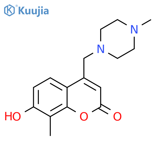 7-hydroxy-8-methyl-4-(4-methylpiperazin-1-yl)methyl-2H-chromen-2-one structure