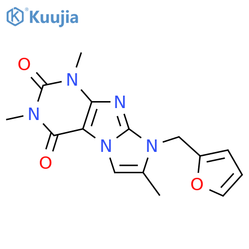 8-(furan-2-yl)methyl-1,3,7-trimethyl-1H,2H,3H,4H,8H-imidazo1,2-gpurine-2,4-dione structure