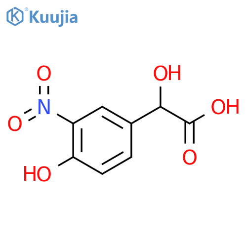2-hydroxy-2-(4-hydroxy-3-nitrophenyl)acetic acid structure
