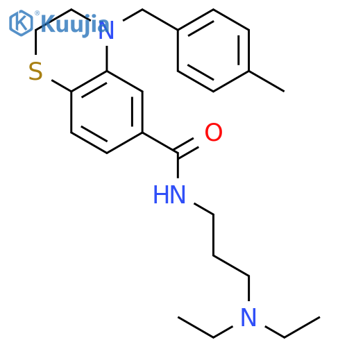 2H-1,4-Benzothiazine-6-carboxamide,N-[3-(diethylamino)propyl]-3,4-dihydro-4-[(4-methylphenyl)methyl]- structure