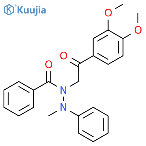 Benzoic acid, 1-[2-(3,4-dimethoxyphenyl)-2-oxoethyl]-2-methyl-2-phenylhydrazide structure
