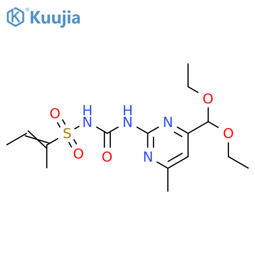 2-Butene-2-sulfonamide, N-[[[4-(diethoxymethyl)-6-methyl-2-pyrimidinyl]amino]carbonyl]- structure