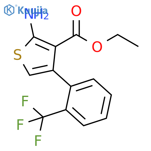 ethyl 2-aMino-4-[2-
(trifluoroMethyl)phenyl]thiophene-3-carboxylate structure