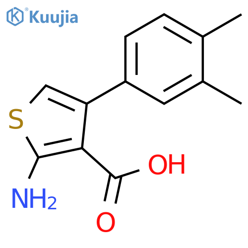 2-amino-4-(3,4-dimethylphenyl)thiophene-3-carboxylic acid structure