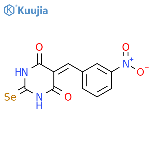 4,6(1H,5H)-Pyrimidinedione,dihydro-5-[(3-nitrophenyl)methylene]-2-selenoxo- structure