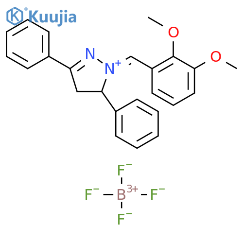 1H-Pyrazolium,1-[(2,3-dimethoxyphenyl)methylene]-4,5-dihydro-3,5-diphenyl-,tetrafluoroborate(1-) structure
