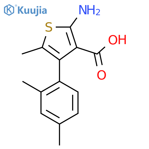2-Amino-4-(2,4-dimethylphenyl)-5-methylthiophene-3-carboxylic acid structure
