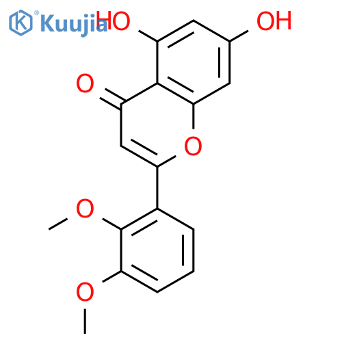 4H-1-Benzopyran-4-one,2-(2,3-dimethoxyphenyl)-5,7-dihydroxy- structure