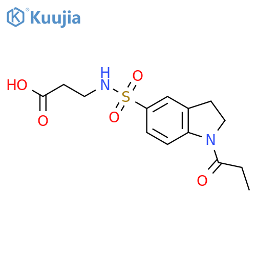 3-(1-Propionylindoline-5-sulfonamido)propanoic acid structure
