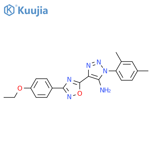 1-(2,4-dimethylphenyl)-4-3-(4-ethoxyphenyl)-1,2,4-oxadiazol-5-yl-1H-1,2,3-triazol-5-amine structure