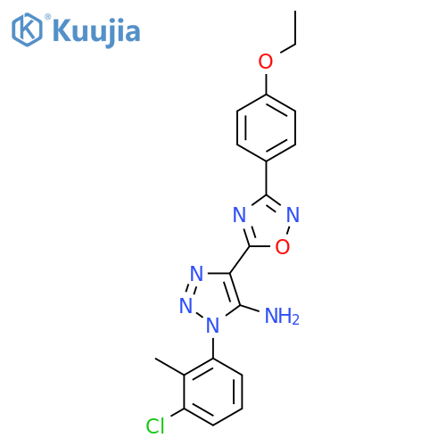 1-(3-chloro-2-methylphenyl)-4-3-(4-ethoxyphenyl)-1,2,4-oxadiazol-5-yl-1H-1,2,3-triazol-5-amine structure