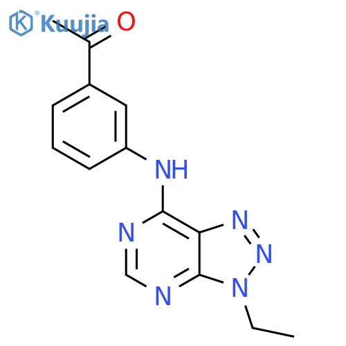 1-3-({3-ethyl-3H-1,2,3triazolo4,5-dpyrimidin-7-yl}amino)phenylethan-1-one structure
