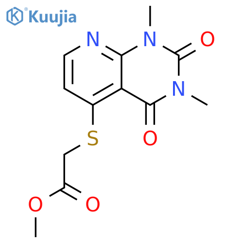methyl 2-({1,3-dimethyl-2,4-dioxo-1H,2H,3H,4H-pyrido2,3-dpyrimidin-5-yl}sulfanyl)acetate structure