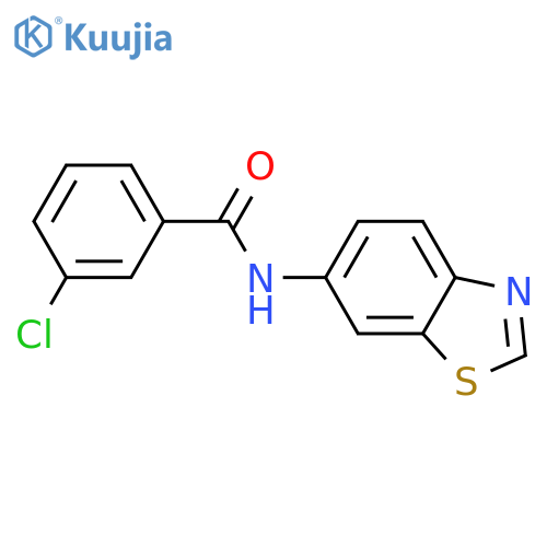 N-(1,3-benzothiazol-6-yl)-3-chlorobenzamide structure