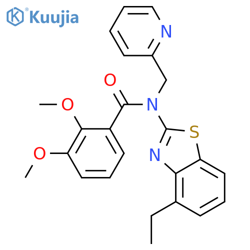 N-(4-ethyl-1,3-benzothiazol-2-yl)-2,3-dimethoxy-N-(pyridin-2-yl)methylbenzamide structure