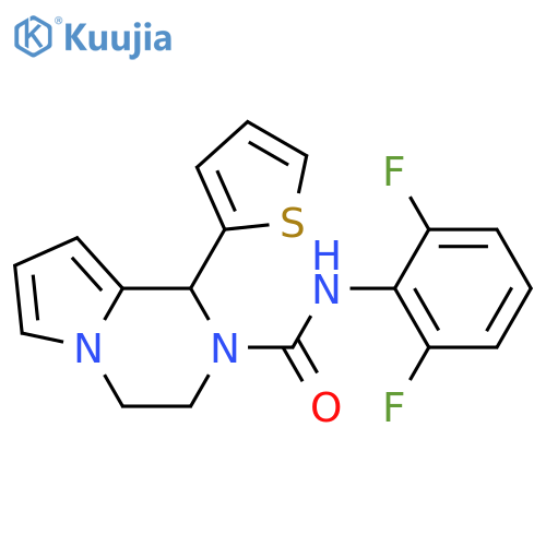 N-(2,6-difluorophenyl)-1-(thiophen-2-yl)-1H,2H,3H,4H-pyrrolo1,2-apyrazine-2-carboxamide structure