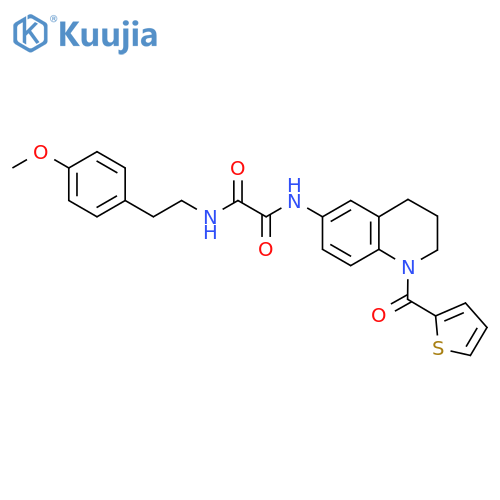 N'-2-(4-methoxyphenyl)ethyl-N-1-(thiophene-2-carbonyl)-1,2,3,4-tetrahydroquinolin-6-ylethanediamide structure