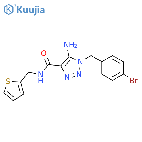 5-amino-1-(4-bromophenyl)methyl-N-(thiophen-2-yl)methyl-1H-1,2,3-triazole-4-carboxamide structure