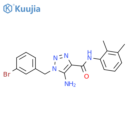 5-amino-1-(3-bromophenyl)methyl-N-(2,3-dimethylphenyl)-1H-1,2,3-triazole-4-carboxamide structure