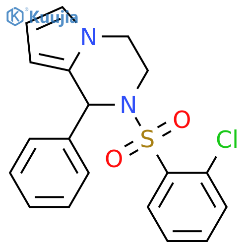 2-(2-chlorobenzenesulfonyl)-1-phenyl-1H,2H,3H,4H-pyrrolo1,2-apyrazine structure