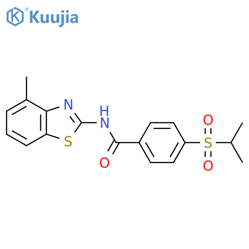 N-(4-methyl-1,3-benzothiazol-2-yl)-4-(propane-2-sulfonyl)benzamide structure
