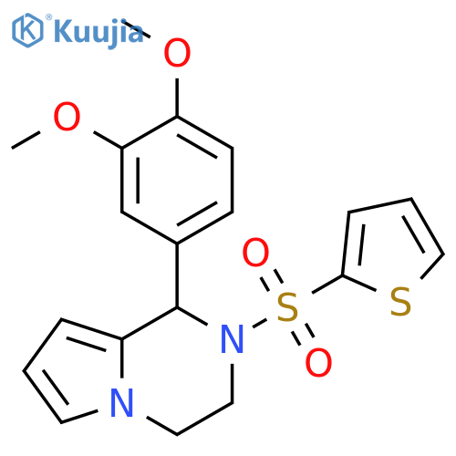 1-(3,4-dimethoxyphenyl)-2-(thiophene-2-sulfonyl)-1H,2H,3H,4H-pyrrolo1,2-apyrazine structure