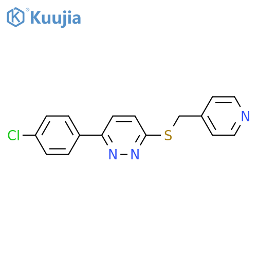 3-(4-chlorophenyl)-6-{(pyridin-4-yl)methylsulfanyl}pyridazine structure