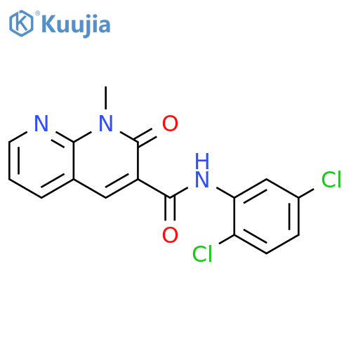 N-(2,5-dichlorophenyl)-1-methyl-2-oxo-1,2-dihydro-1,8-naphthyridine-3-carboxamide structure