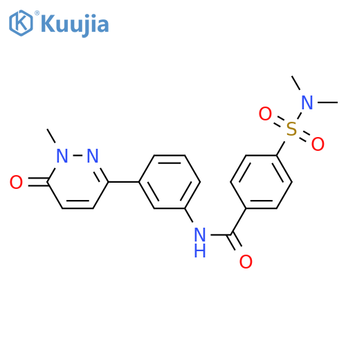 4-(dimethylsulfamoyl)-N-3-(1-methyl-6-oxo-1,6-dihydropyridazin-3-yl)phenylbenzamide structure