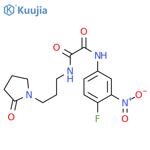 N'-(4-fluoro-3-nitrophenyl)-N-3-(2-oxopyrrolidin-1-yl)propylethanediamide structure