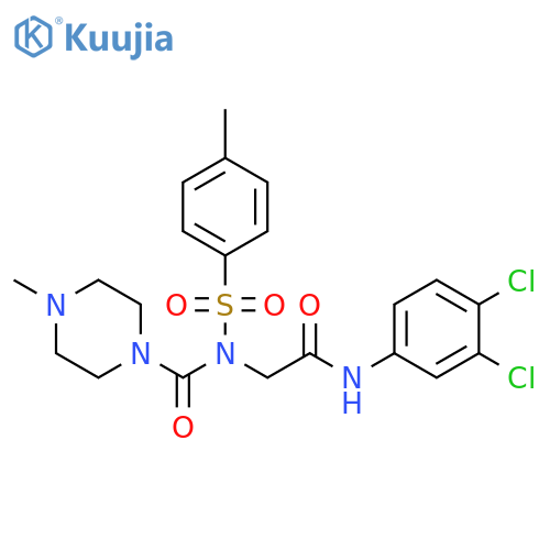 N-(3,4-dichlorophenyl)-2-N-(4-methylpiperazine-1-carbonyl)4-methylbenzenesulfonamidoacetamide structure