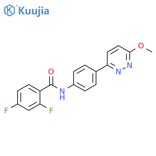 2,4-difluoro-N-4-(6-methoxypyridazin-3-yl)phenylbenzamide structure