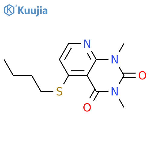 5-(butylsulfanyl)-1,3-dimethyl-1H,2H,3H,4H-pyrido2,3-dpyrimidine-2,4-dione structure