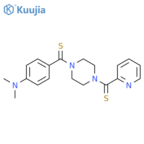 N,N-dimethyl-4-4-(pyridine-2-carbothioyl)piperazine-1-carbothioylaniline structure