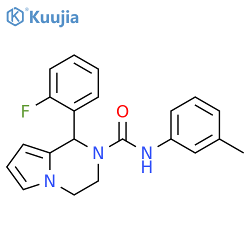 1-(2-fluorophenyl)-N-(3-methylphenyl)-1H,2H,3H,4H-pyrrolo1,2-apyrazine-2-carboxamide structure