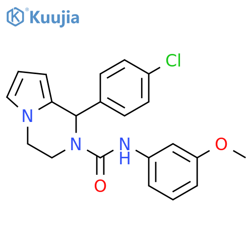 1-(4-chlorophenyl)-N-(3-methoxyphenyl)-1H,2H,3H,4H-pyrrolo1,2-apyrazine-2-carboxamide structure