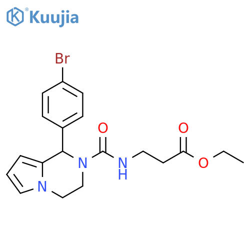 ethyl 3-{1-(4-bromophenyl)-1H,2H,3H,4H-pyrrolo1,2-apyrazine-2-carbonylamino}propanoate structure