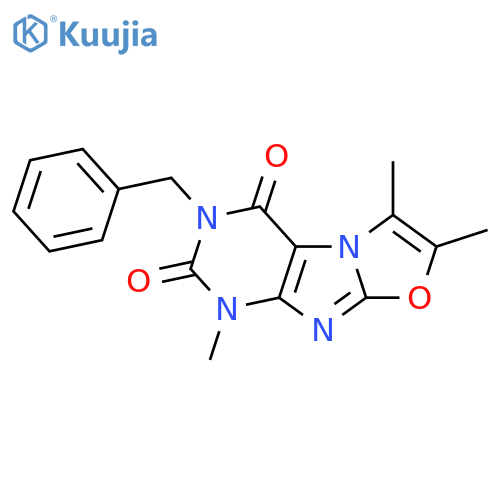 3-benzyl-1,6,7-trimethyl-1H,2H,3H,4H-1,3oxazolo3,2-gpurine-2,4-dione structure